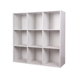 Pure white nine grid cabinet