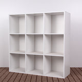 Pure white nine grid cabinet