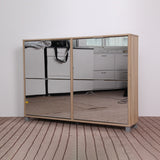 Four-door shoe cabinet with mirror